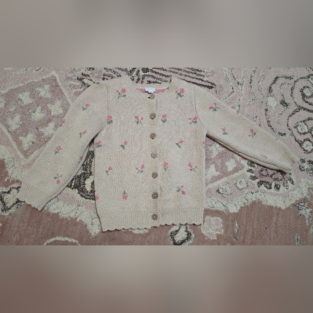 Jamie Kay Floral Knit Cardigan – Size 4Y